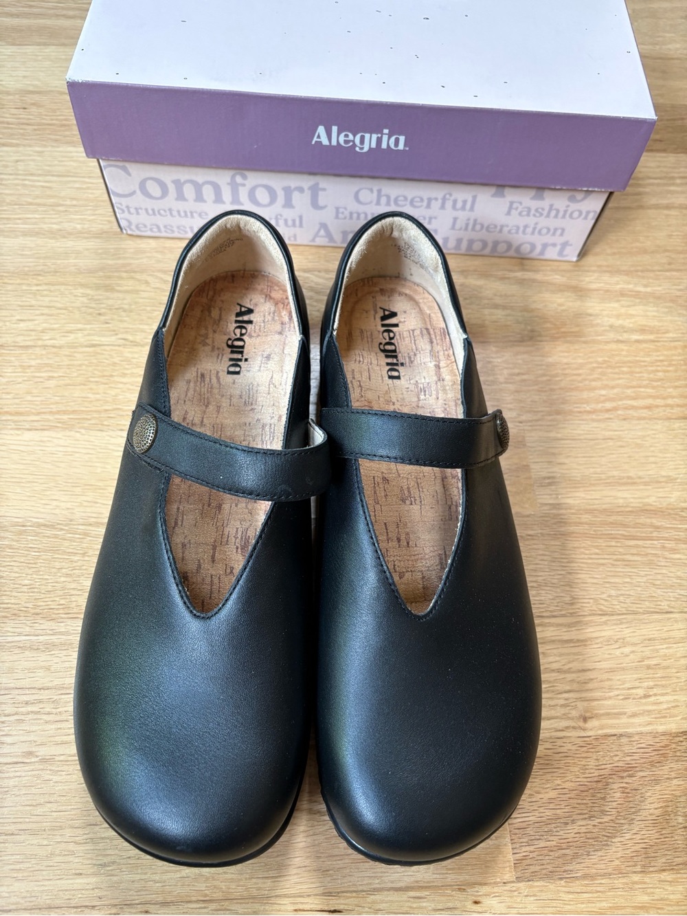 Alegria Ophelia Black Leather Mary Jane Clog Size EU 42, 11.5-12 - Picture 4 of 10